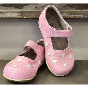 Pink Leather Polka Dot Puddle Jumpers Girl's/Toddler Size 8